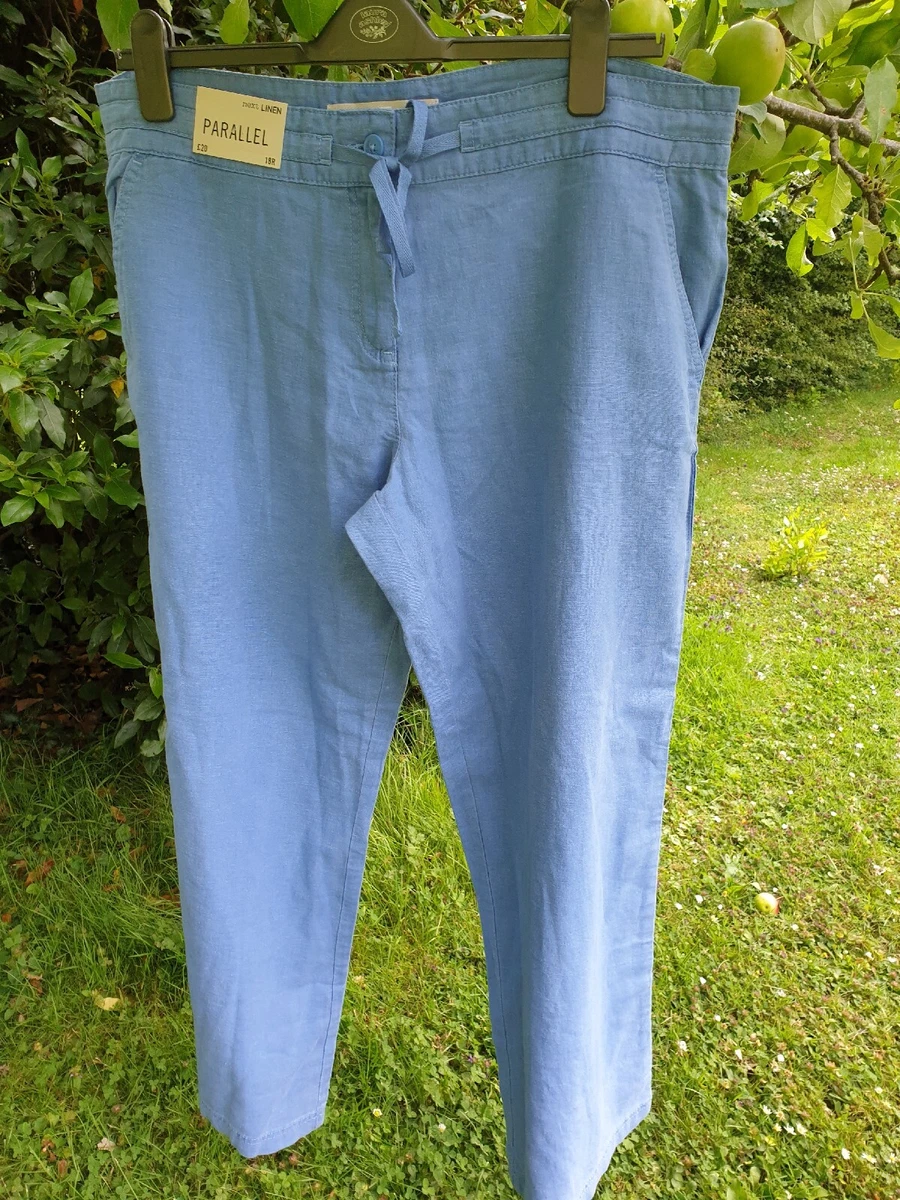 Next parallel outlet linen trousers