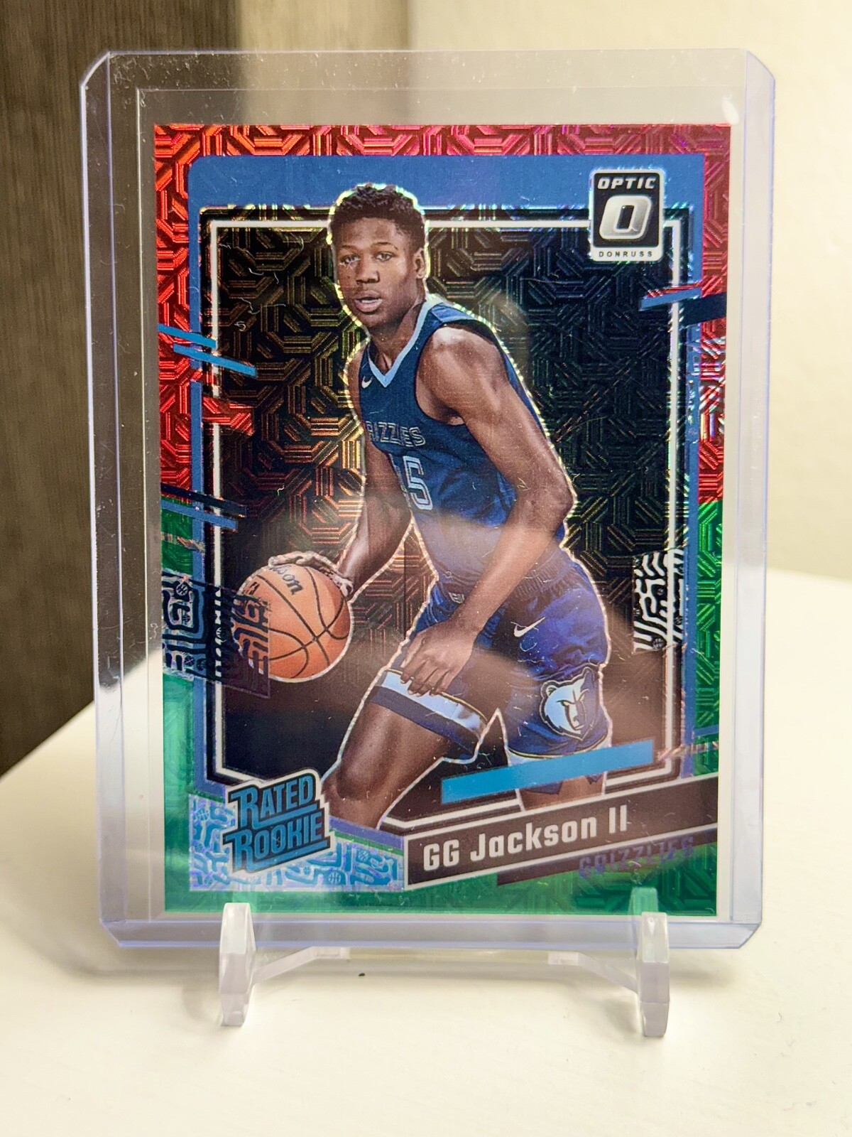 2023-24 Panini Donruss Optic - Rated Rookie GG Jackson #228 Red Green Prizm (RC)