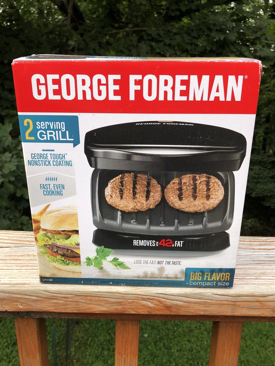 George Foreman 9-Serving Classic Plate Electric Indoor Grill and Panini Press, Silver