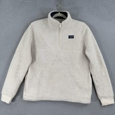 Abercrombie Kids 1/4 Zip Sherpa Fleece Pullover Youth Girls 13/14 Ivory