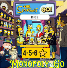 Monopoly Go - The SimpSons Go    4-5- 6  All sticker  