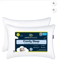 Serta Perfect Sleeper Comfy Sleep Eco-Friendly Bed Pillow, 2 Pack