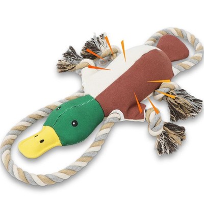 Lesmeet Upgraded Duck Dog Toys Puppy Toys with Crinkle Paper and Squeaker, In...