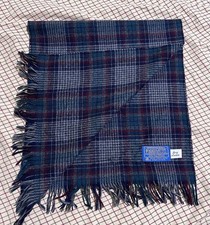 Vintage Pendleton Scarf 100 Virgin Wool Plaid Tartan Made USA 1980s Fringe