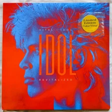 Billy Idol VITAL IDOL: REVITALIZED Clear/Blue & Orange Swirl Vinyl 2LP Like New 