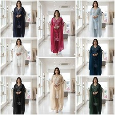 New Bollywood Designer Chinon Top Palazzo With Dupatta For Women And Girls Wear