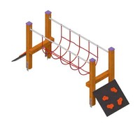 Spielplatz KletterbrüCke HäNgebrüCke Schwebebalken BalancierbrüCke Wackelbalken
