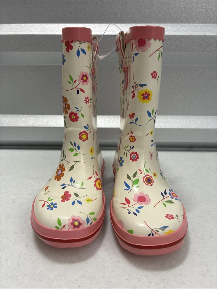 Botas de lluvia florales Baby Gap talla 7/8 para niñas NUEVAS Foto 4 de 4