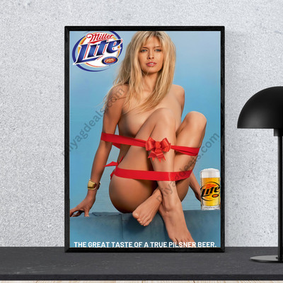 Miller Lite Beer Poster 16x24 Vintage Retro 90s Style Bar Pub Decor Wall decor
