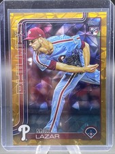 2025 Topps Update Series - Max Lazar Gold Diamante /50 #US194 Phillies