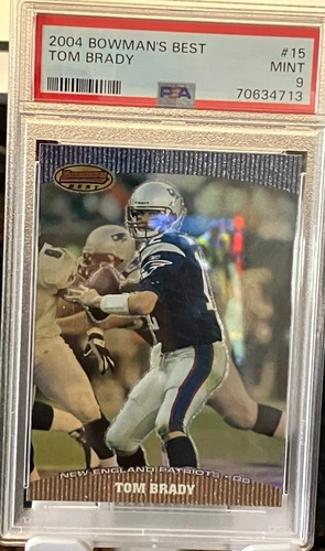 2004 bowmans best tom brady #15 PSA 9
