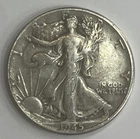 1945 Philadelphia Silver Walking Liberty Half Dollar