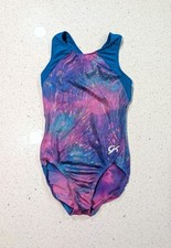 UNICORN GK Elite Gymnastics Dance Leotard Child Large Blue Purple Pink RAZORBACK