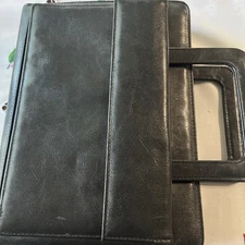 Franklin Covey 365 Classic 7-Ring Planner Faux Leather Black With Handles