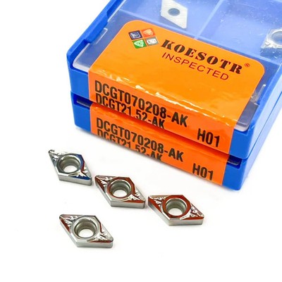 Carbide DCGT070204 Aluminum Alloy Turning Inserts H01 CNC Tool Lathe Cutting