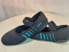 Bloch Ladies Size 6 Dance Shoes Black Neoprene Jazz Ballet Exercise Barre New