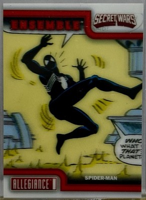 #E-19 BLACK SPIDER-MAN Ensemble 2023 Upper Deck MARVEL ALLEGIANCE SECRET WARS