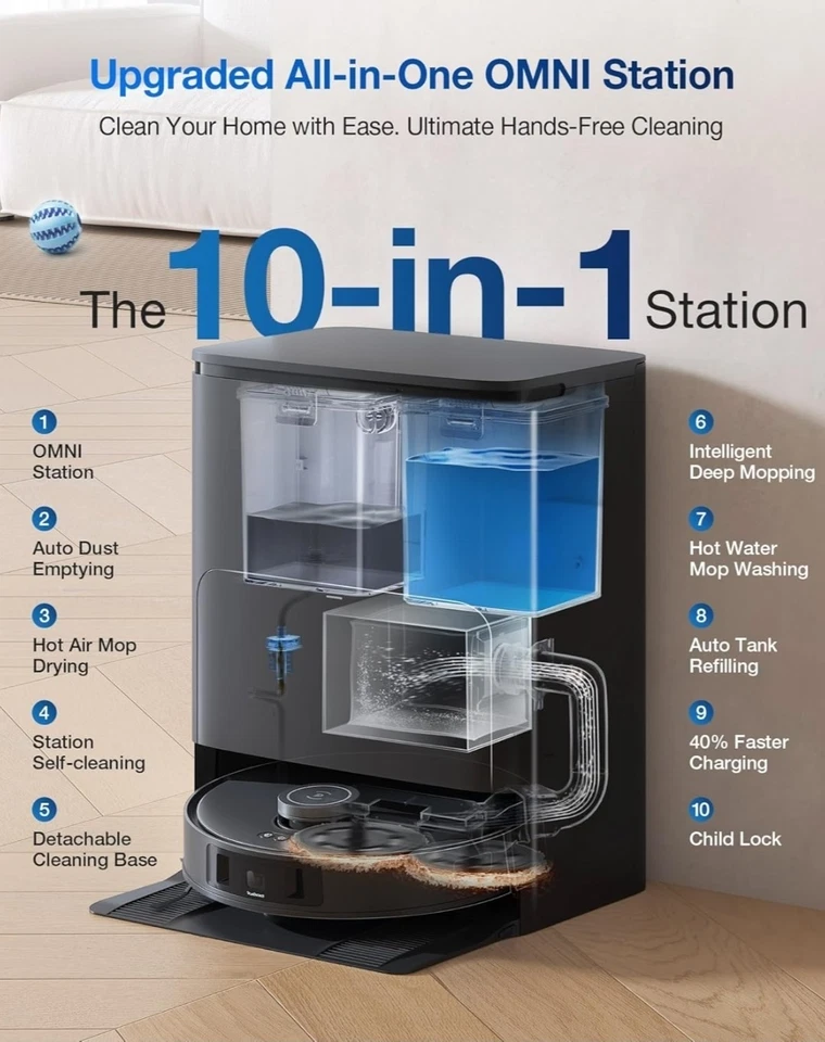 ECOVACS DEEBOT T30S AI Care Robot Vacuum and Mop Edge Mopping AI Instant Re-mop - Image 2 of 3