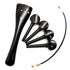 4/4 Cello Ebony Wood Fitting Tailpiece Pegs Endline Tailgut Tailgut Parisan Eyes