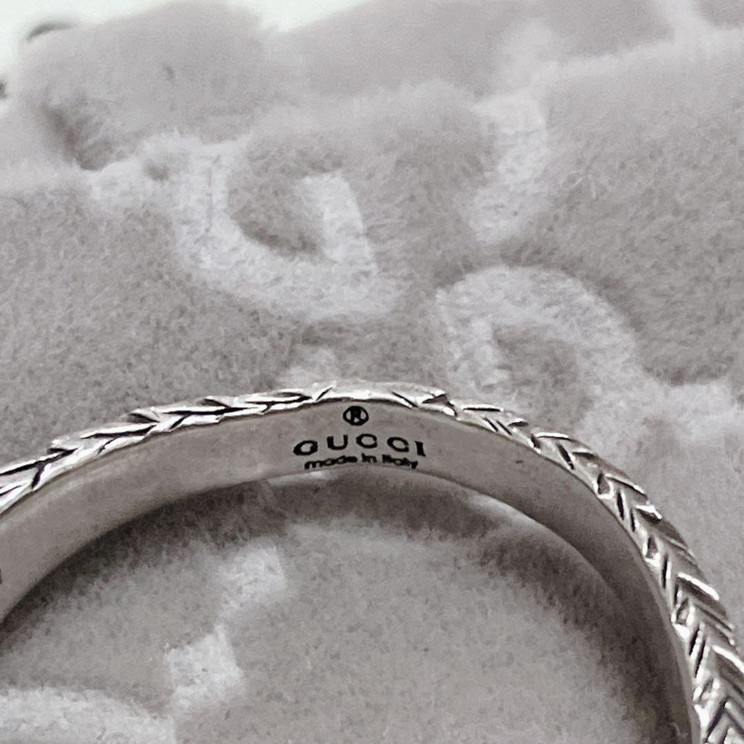 GUCCI Ring Arabesque Interlocking Silver Smoked - image 7