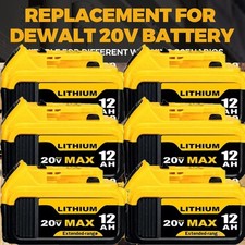 Pack 12.0AH For DeWalt 20V 20 Volt Max XR Lithium Ion Battery DCB206-2 DCB205-2