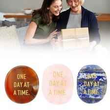 Worry Stone One Day At A Time Inspirational Enhance Confidence Give Power Thumb