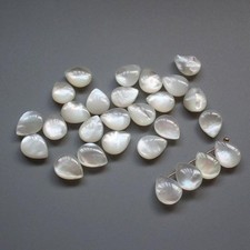 8PCS Genuine White Mother of Pearl Tear Drop Small Hole Beads 8X10mm NBSJ10