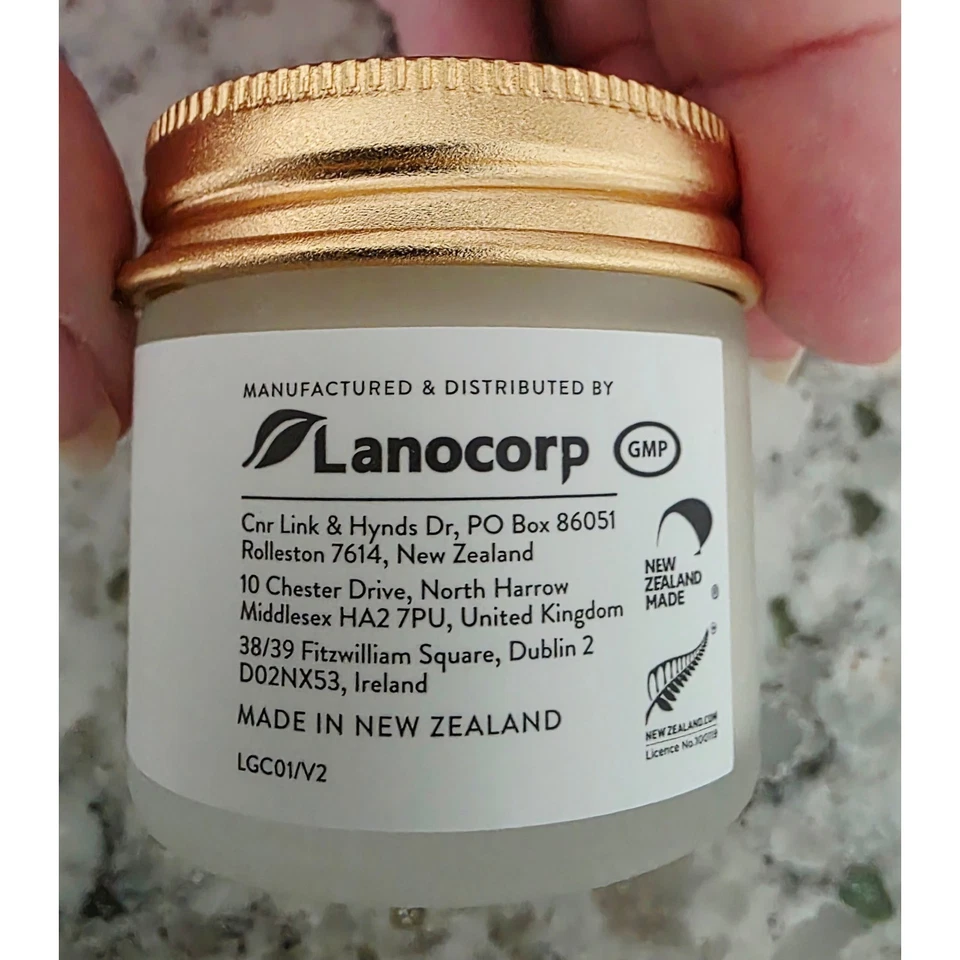 Crema de ojos vitalizante de vitamina C y colágeno LANOCRÈME hecha en Nueva Zelanda, 1 oz nueva en caja Foto 2 de 4