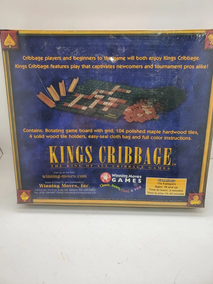 Vtg Sealed Kings Cribbage Royal Edition Board Game 2003 Winning Moves Rotating - Image 2 of 4