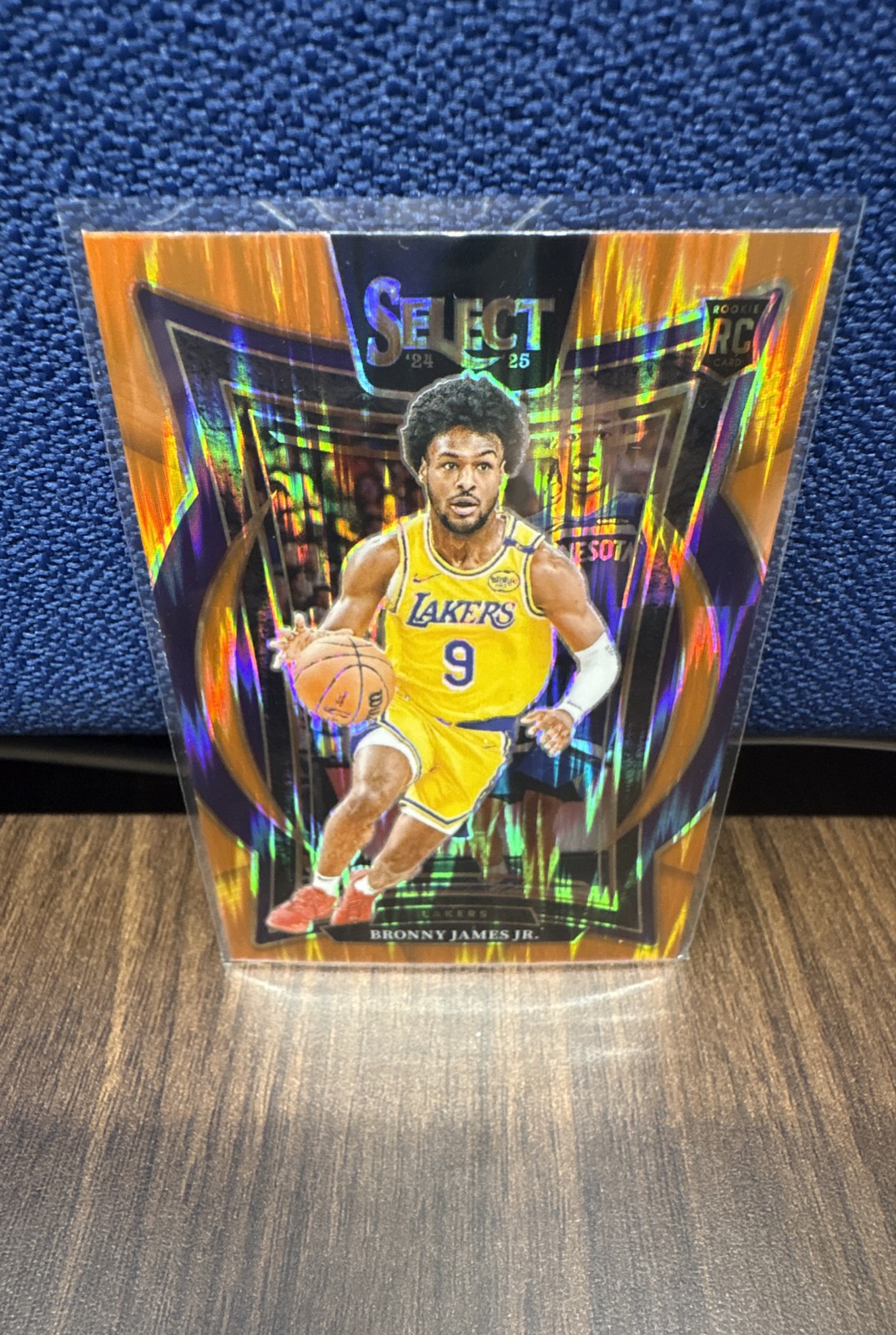 2024-25 Panini Select - Concourse Bronny James #90 Orange Flash Prizm (RC)