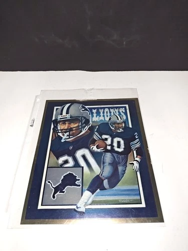 Barry Sanders Fascimile Signed Detroit Lions 8x10 Chrome Glossy Santis 97 Photo