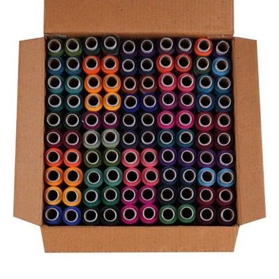 2 Ply Polyester Sewing Thread Set 100 Tubes 180M Each Spools Sewing & Tailoring