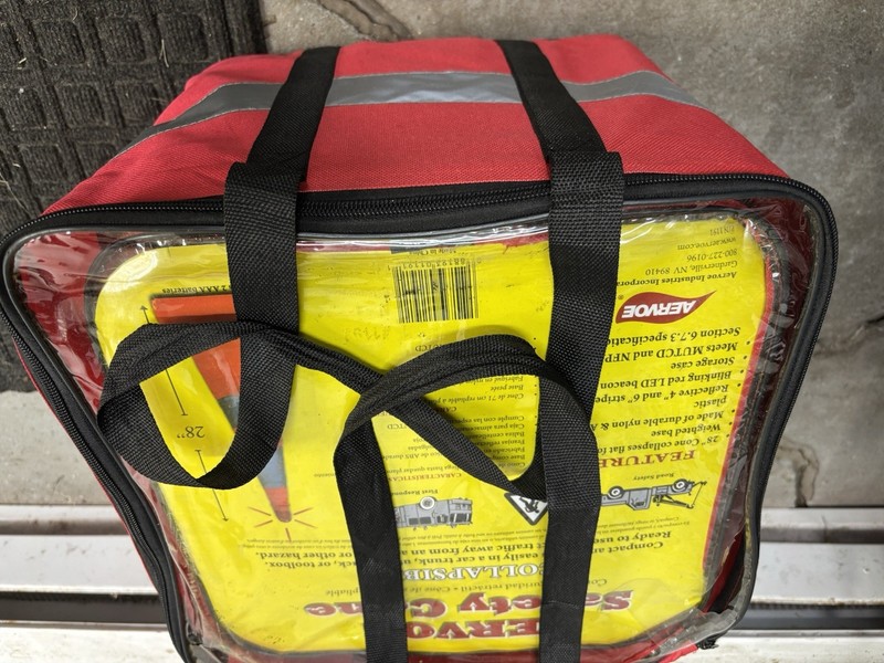 Collapsible orange safety cones