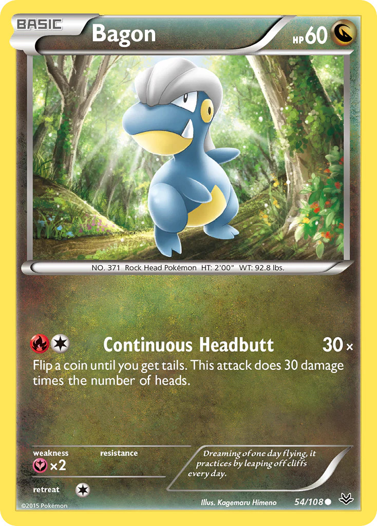 Bagon (54/108) [XY: Roaring Skies] Lightly Played Reverse Holofoil