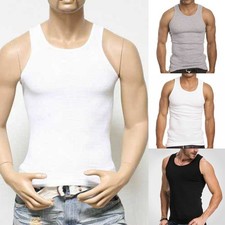 Herren Gym Workout Stringer Tank Top Ärmellos V-Ausschnitt Muskel Schläger Unt