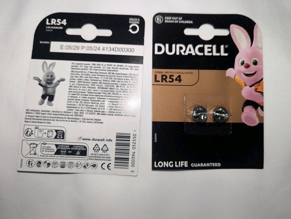 40 Batterie Pile DURACELL LR44 A76 L1154 AG13 RW82 303/357-1W 904