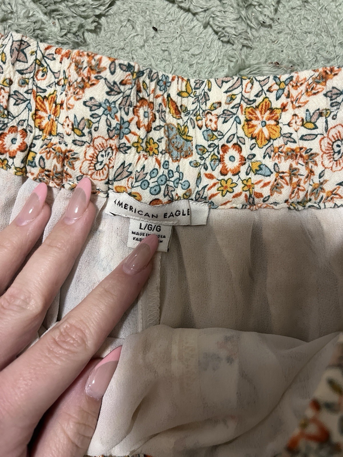 Cottagecore American Eagle Patchwork Skirt Boho F… - image 2