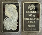 PAMP Suisse - Lady Fortuna - 100 gram .999 Fine Silver Bar -