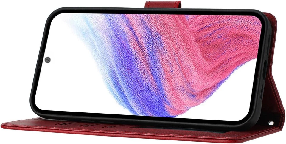 Funda Abatible Compatible para Motorola Moto G24 | RFID G24, Roja  Foto 4 de 4