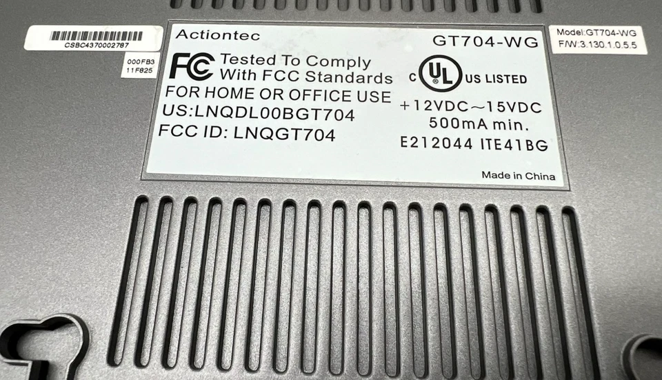 Actiontec GT704-WG Wireless-G DSL Gateway Mode Router With Power Adapter - Image 4 of 4