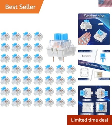 Keyboard Switches, 50 Pcs 3 PIN Blue Keyboard Clicker Replacement Dustproof M...