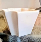 Vintage Mid-Century Haeger #3786 Hexagon Ivory Planter USA