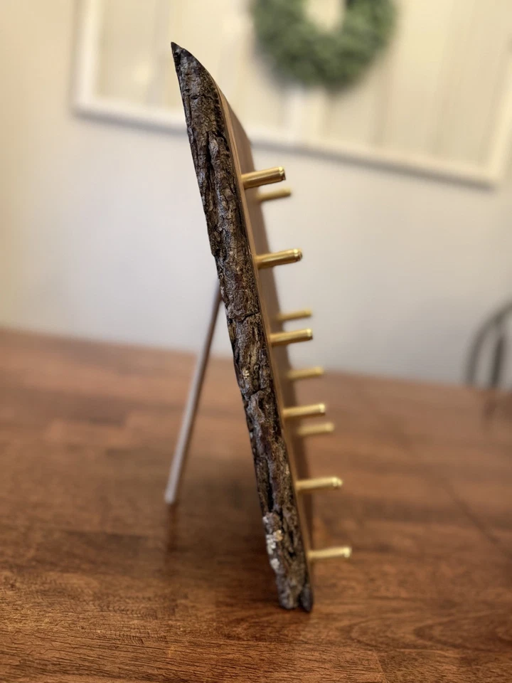 Suporte de exibição de faca de bordo rachado ou montado na parede. Gravação a laser disponível.  - Imagem 4 de 4