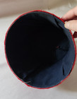Red & Black Solid Fez Hat with Black Tassel One Size Unisex Adults — photo 4