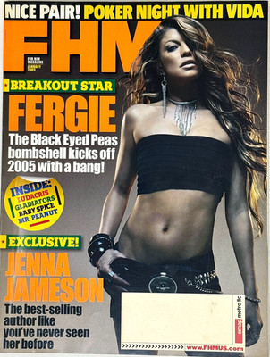 FHM January 2005 Fergie Jenna Jameson Vida Ludacris Magazine Issue VG