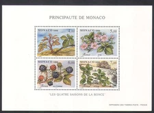 Monaco 1996 Blackberry/Fruit/Plants/Nature/Seasons 4v m/s (n36259)