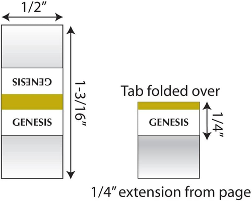 Mini Gold-Edged Bible Indexing Tabs, Old & New Testament, 80 Tabs Including 64 B - Picture 3 of 9