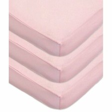 American Baby Company 3 Pack 100 Cotton Jersey Knit Fitted Crib Sheet, Pink