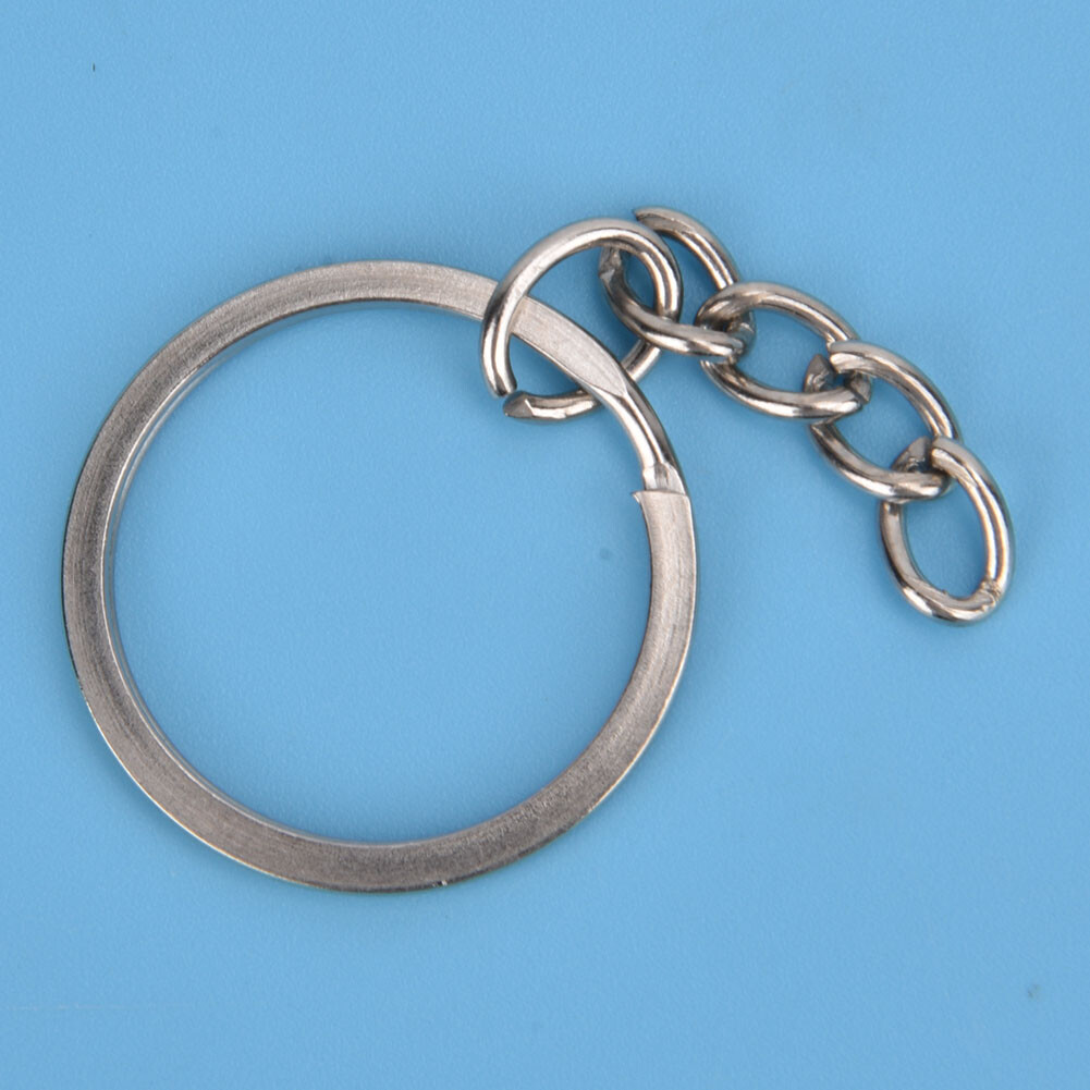 100pcs Key Rings 25mm 30mm Round Flat Key Chain Rings Metal Split Ring