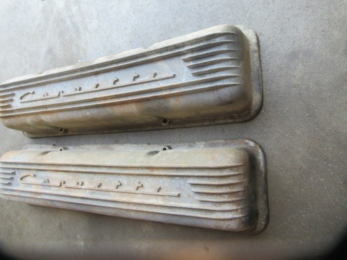 1967 corvette L79 327/350 aluminum valve covers GM NICE!! - Picture 2 of 8